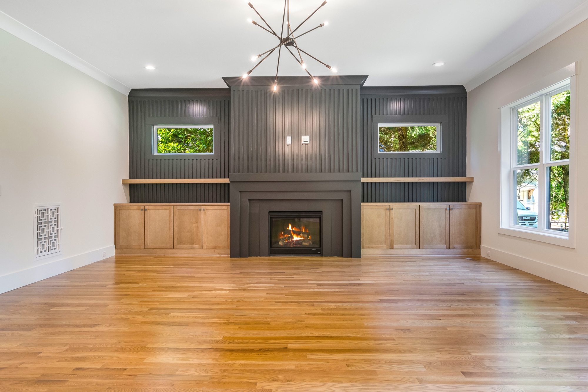Warm living space in a Gemstone custom home