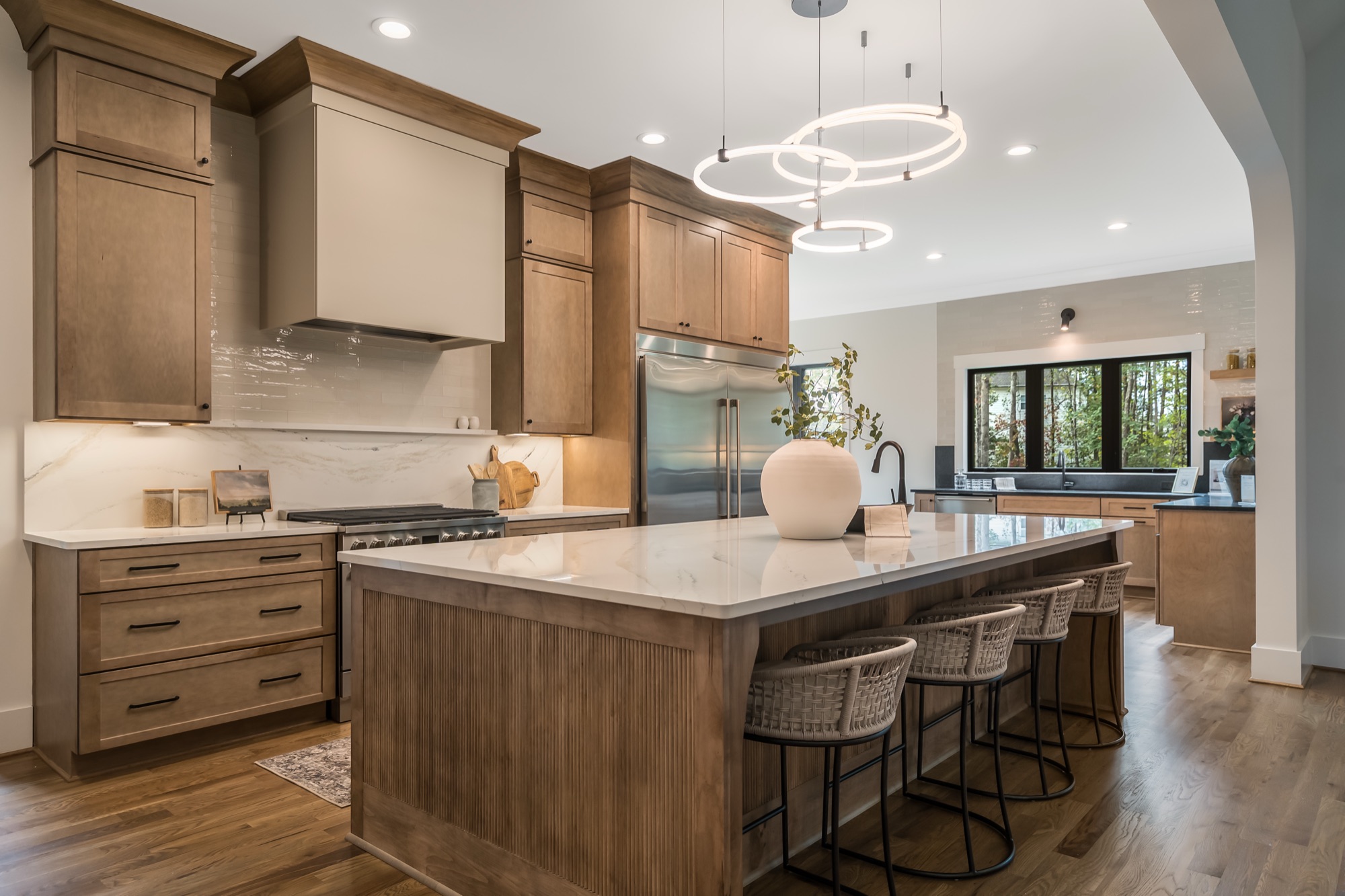 Sahara Maple cabinetry with warm wood grain