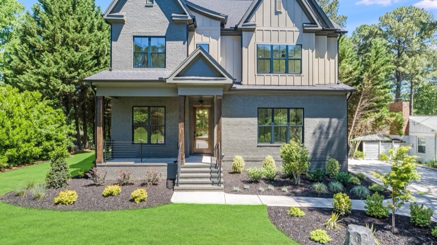 Durant Road custom home exterior in Raleigh