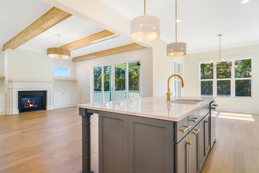 Open Family Room & Kitchen